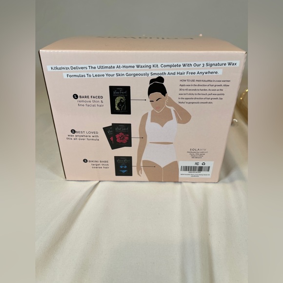 NIB-KoluaWax Wax hair removal kit with 2 packages of waxing wood sticks New - Picture 3 of 8